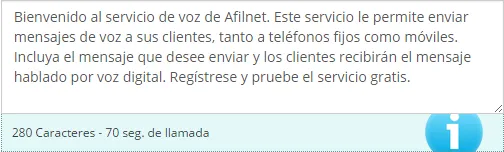 Ejemplo de llamadas de voz automatizadas